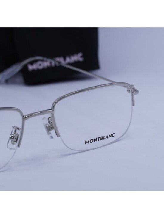 Montblanc MB0084OK 004 Rectangle Eyeglasses 55mm – Dark Ruthenium main image 9